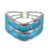 Southwestern Silver Turquoise Ring Size 6-1/2 YX93058